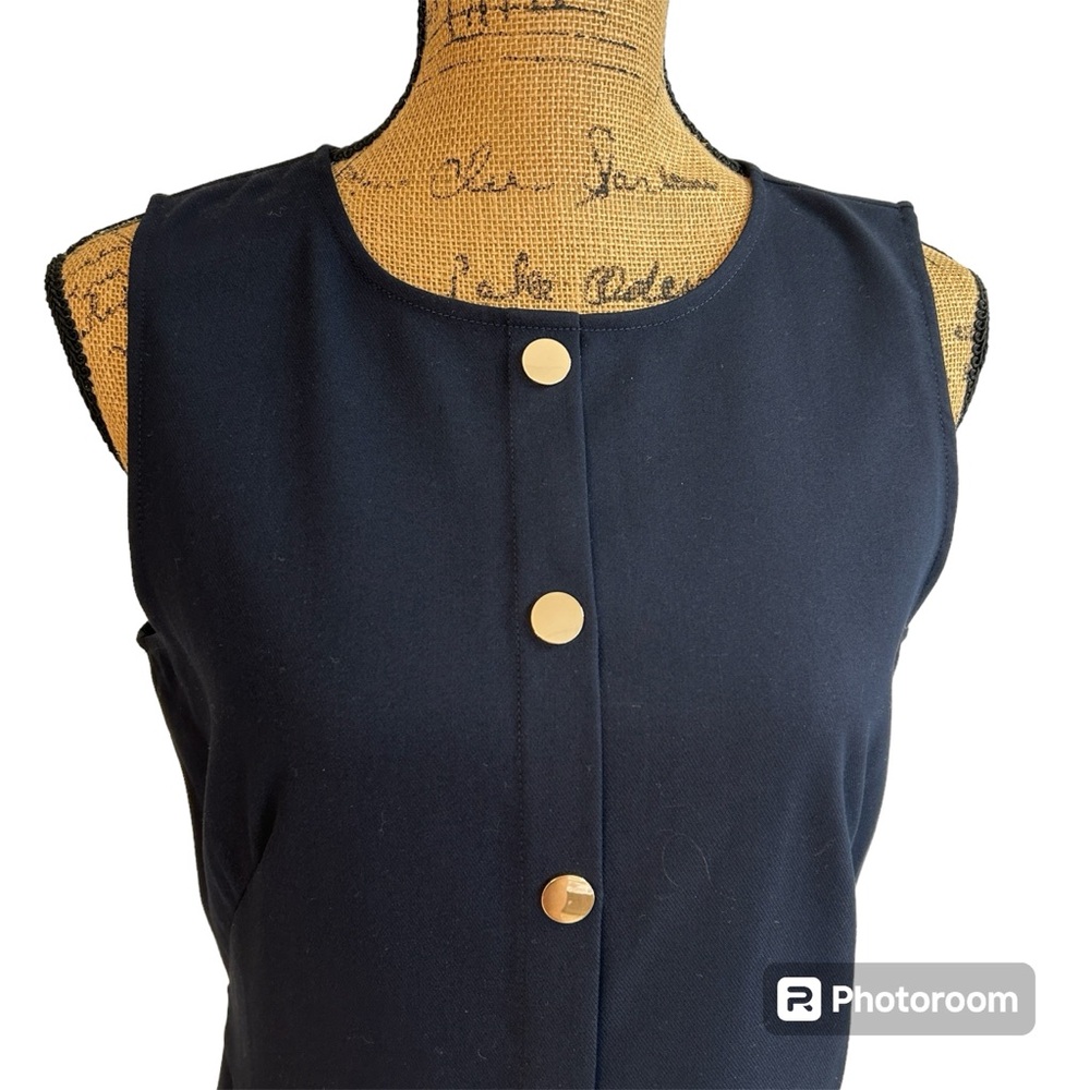 Loft Gilded Button Flounce Pocket Dress Sz 8 NWT - Picture 7 of 9